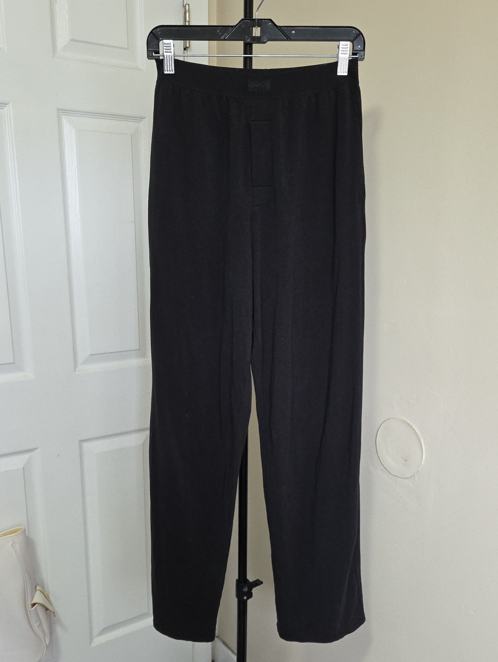 SKIMS Black Pull-On Wide-Leg Pants